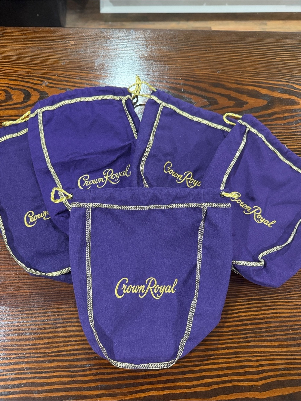 Crown Royal drawstring bags lot of 5